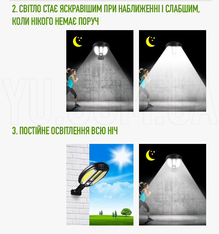 Вуличний ліхтар на сонячній батареї Bailong Solar 8188A 96COB з пультом керування Вуличний ліхтар на сонячній батареї Bailong Solar 8188A 96COB з пультом керування